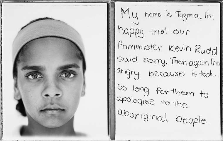 My name is Tazma. I'm happy that our Priminister Kevin Rudd said sorry. Then again I'm angry because it took so long for them to apologise to the aboriginal people.